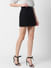 Black Patterned A-line Skirt