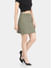 Olive Frayed Skirt