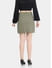 Olive Frayed Skirt