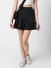 Solid Black Pleated Skirt