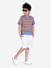 Stripe and strike in this multicolour striped tee for boys