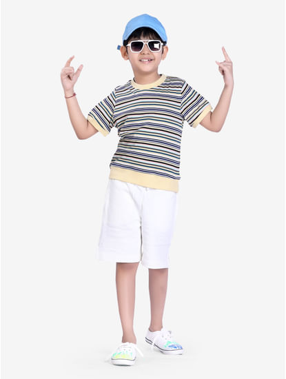 Boys get going in this striped t-shirt