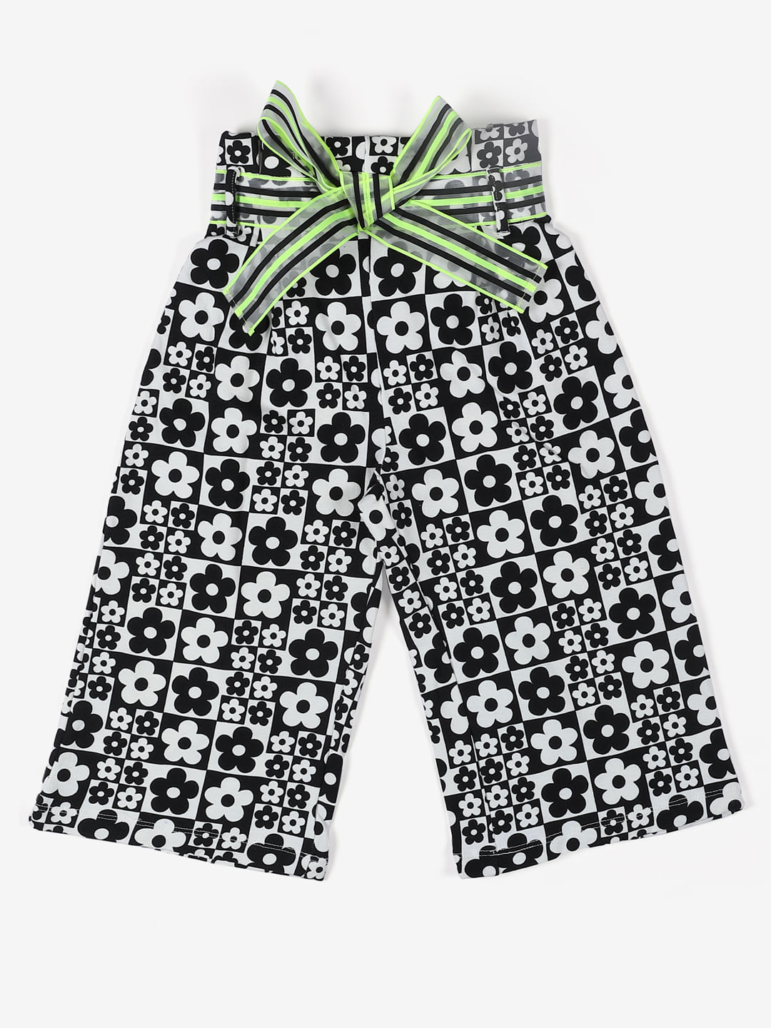 Buy Girls Black  White Tweed Print Boot Leg Pants Online at Sassafras