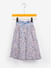 Striped flared 3/4th pants with fun floral print for girls.