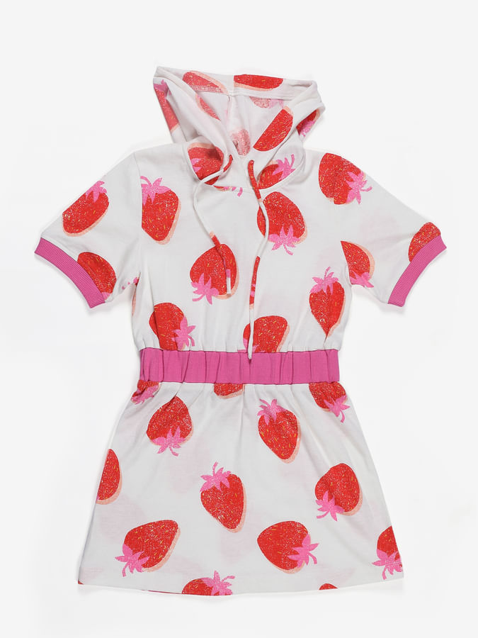 Strawberry Party Time! Girls Hoodie dress
