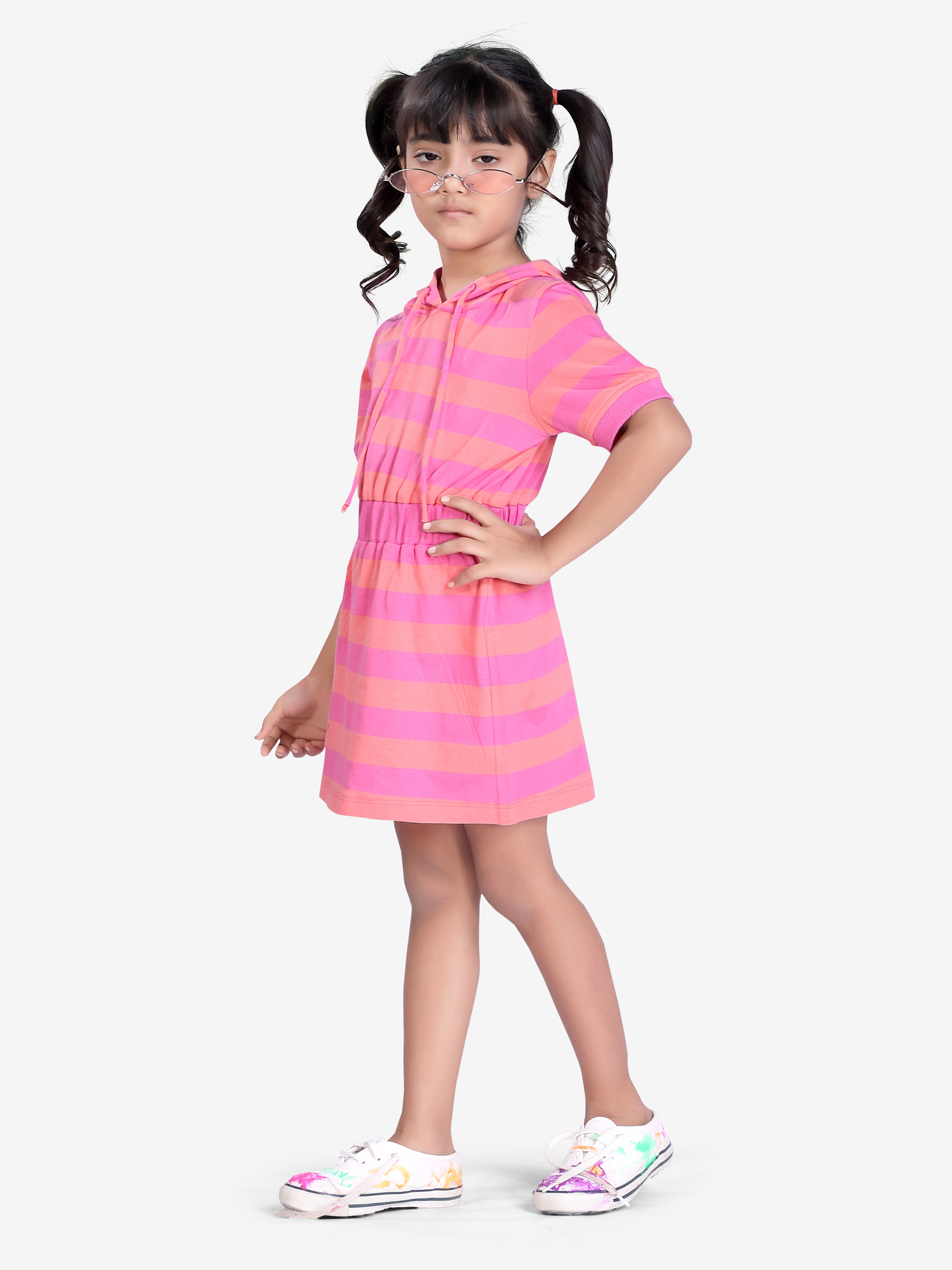 Buy Adidas Kids Black & White Cotton Striped Dress Hoodie for Girls  Clothing Online @ Tata CLiQ