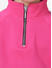 Mock neck crop pink sweatshirt for girls!