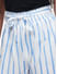 White and Blue Striped Shorts