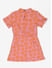 Orange and pink floral dress for girls