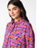 Crinkled Multicolour Floral Oversized Shirt