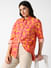 Orange Floral Oversized Shirt