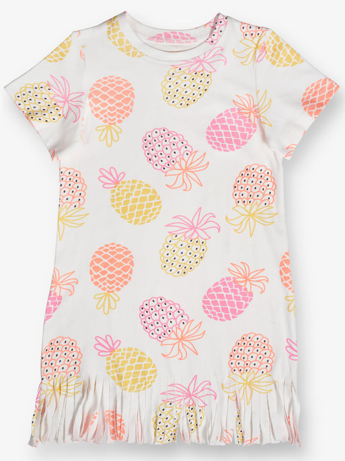 Love life in colours, pineapple print dress for girls