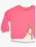 Solid pink sweatshirt for girls