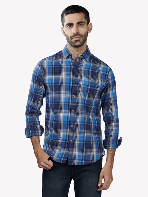 Buy Multi Colour Checked Shirt Online