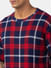 Multicolor Checked Oversized T-Shirt