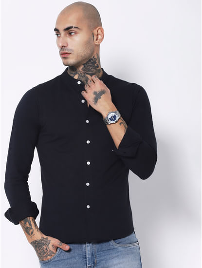 Knitted Navy Shirt