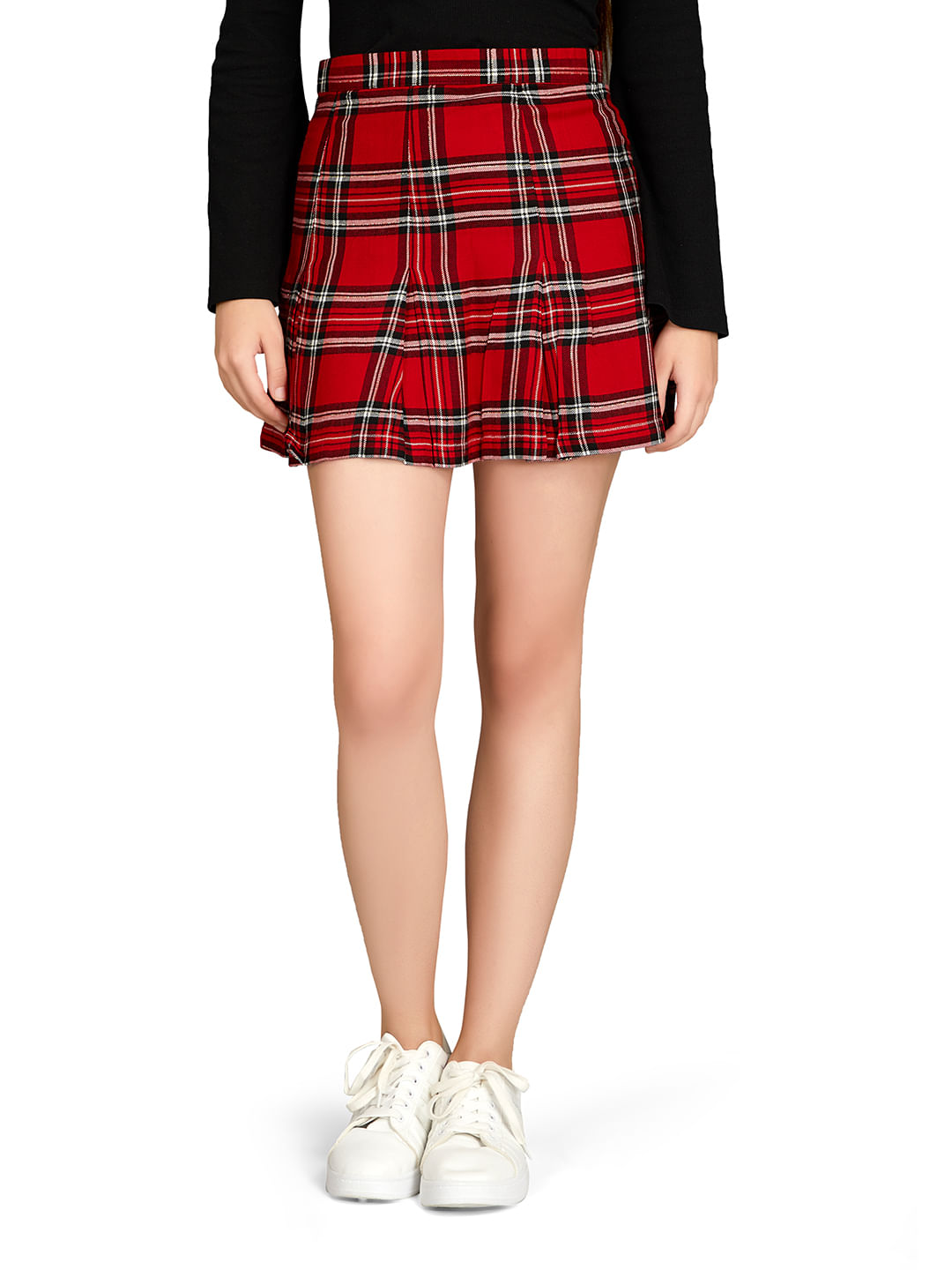 Buy Brown Plaid Check Mini Skirt Online At Best Price  Sassafrasin