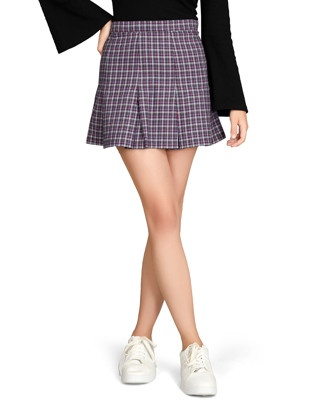 Checkered clearance skirt online