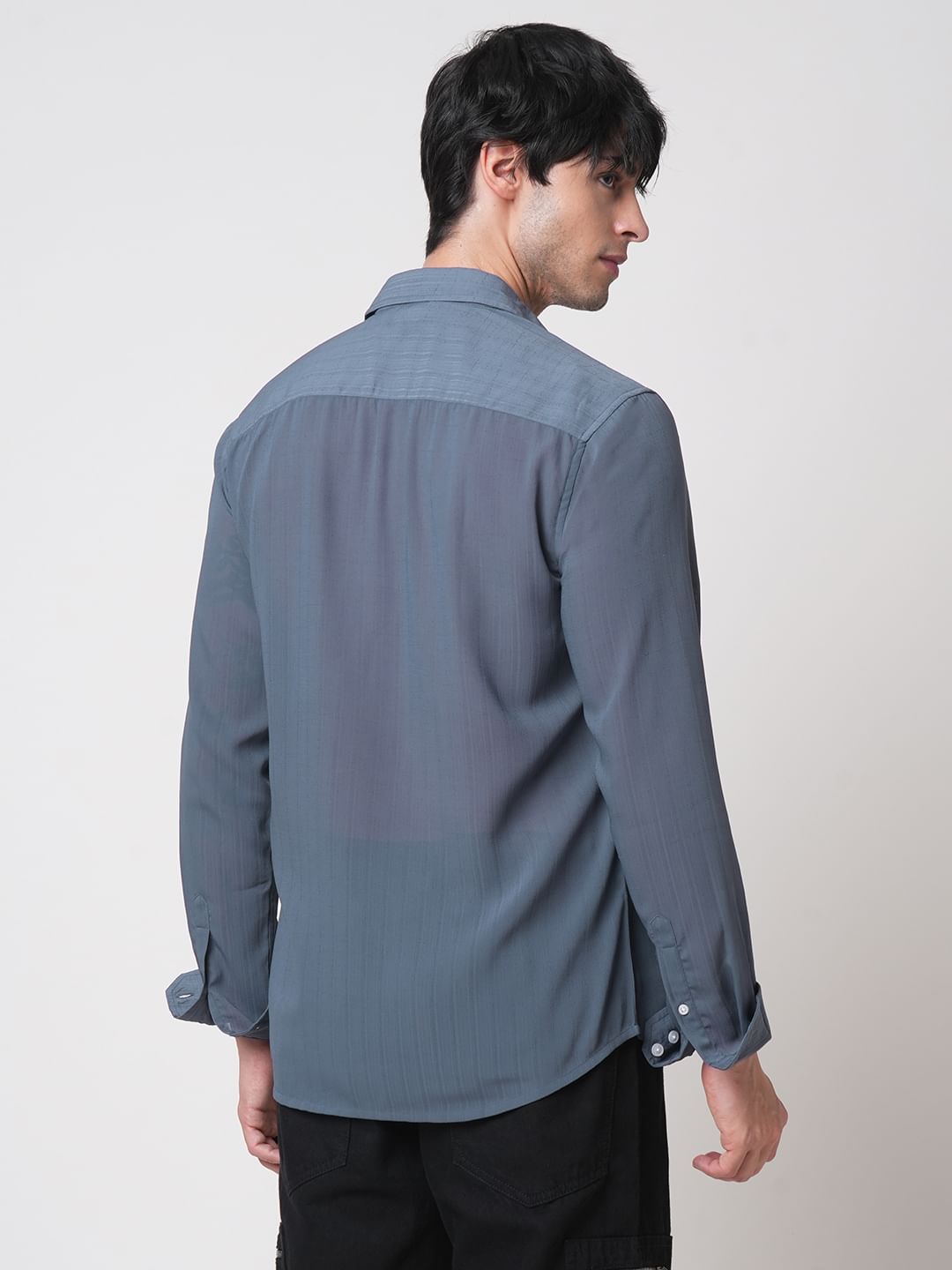 Grey chiffon shirt online