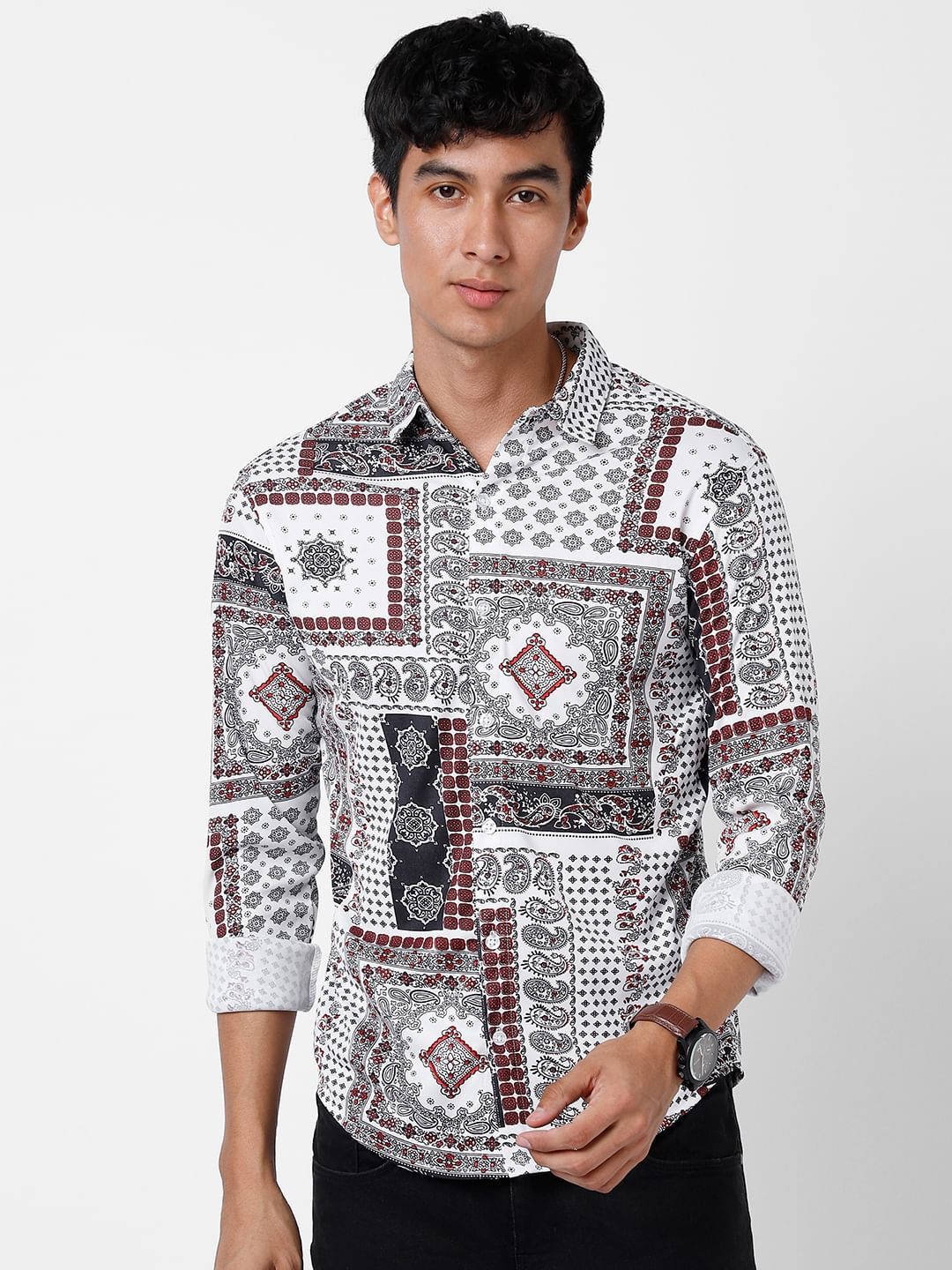 stretchable printed shirt