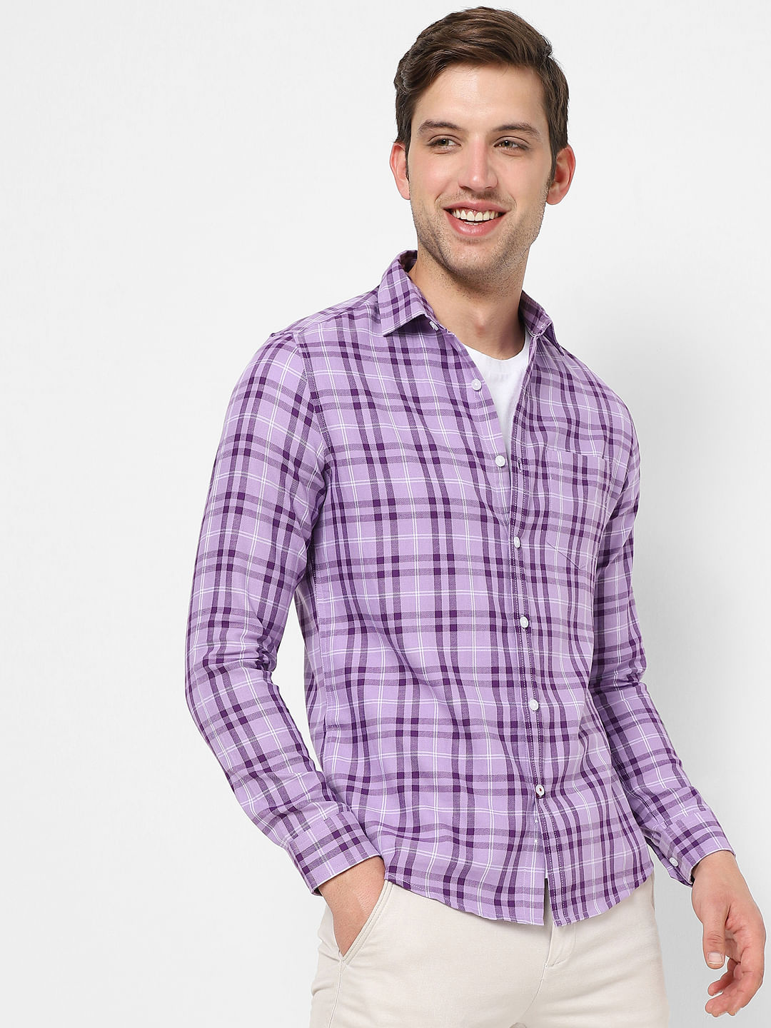 Purple Checked Shirt