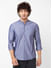 Self Design Mandarin Collar Shirt