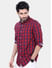 Red & Navy Checked Shirt
