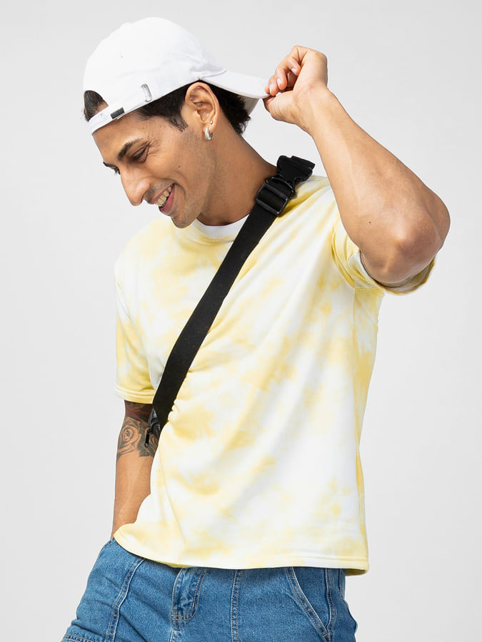 Yellow Tie-Dye Oversized T-Shirt