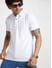 White Polo Collar T-Shirt