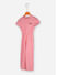 Blush pink ribbed jumpsuit for girls