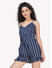 Striped Navy Playsuit