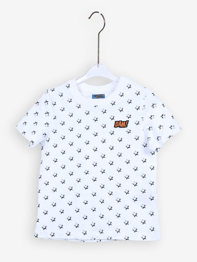 Never stop lookng up! The starry white t-shirt for boys