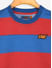 Bam! Striped and striked red/blue sweatshirt for boys
