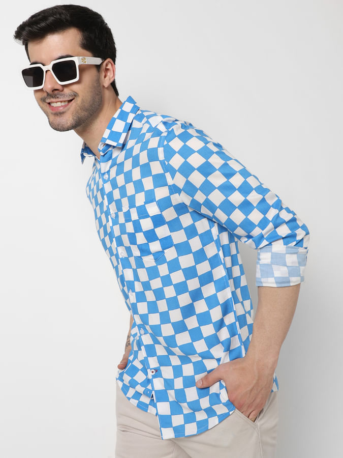 Blue & White Checkered Shirt