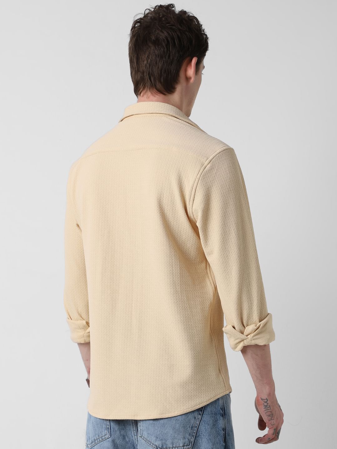 Meticulous Cream Jacquard Shirt