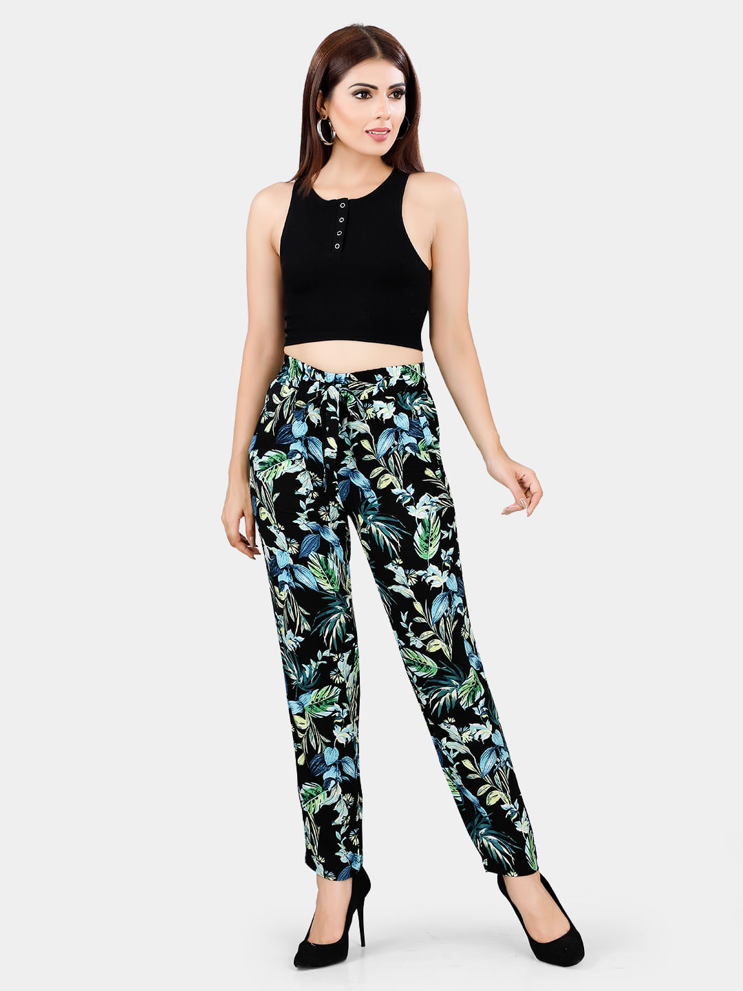 Ulrica Floral Cigarette Trousers 