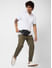 Solid Olive Casual Joggers