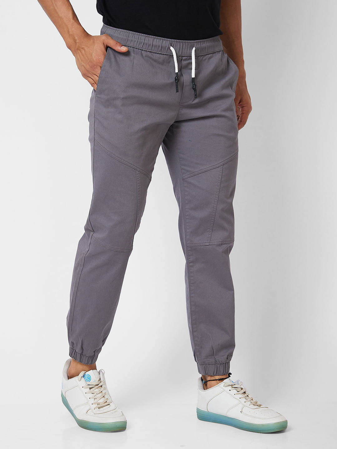 Casual grey joggers on sale