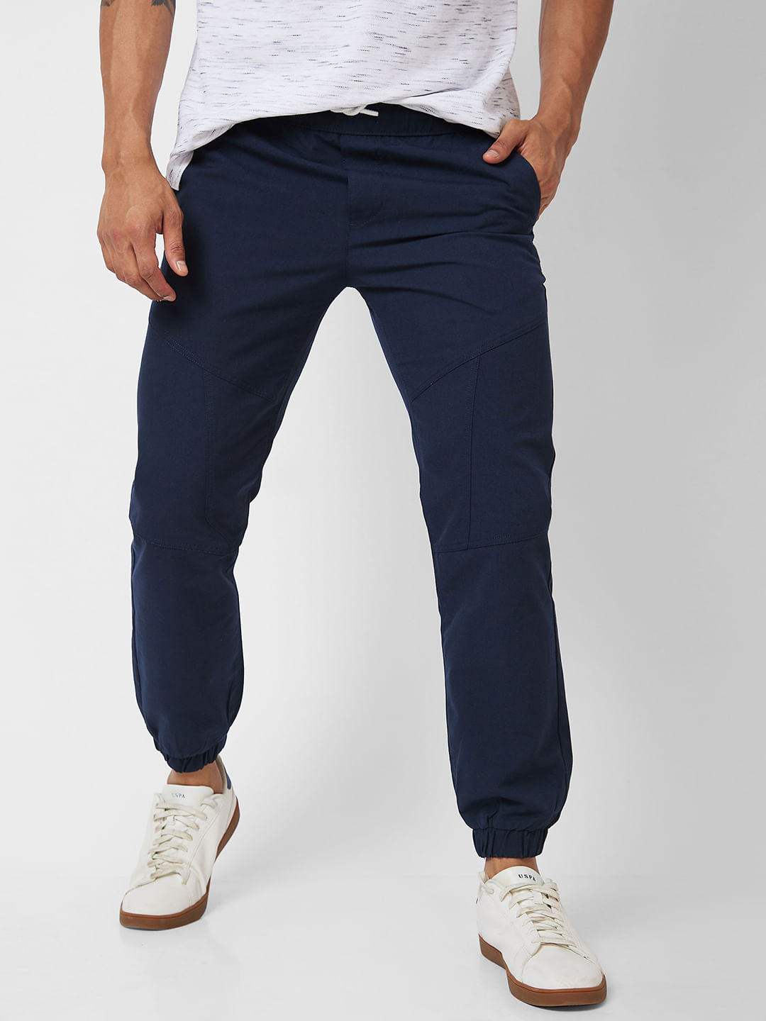 Dark Navy Casual Joggers