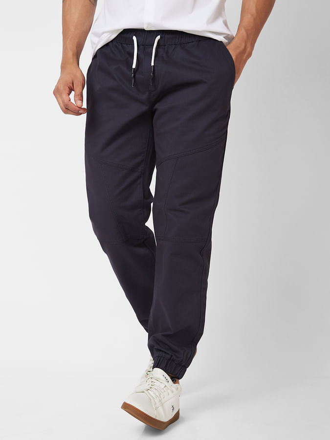 Space Blue Casual Joggers