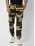 Beige Camouflage Printed Joggers