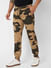 Beige Camouflage Casual Fit Joggers