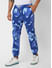 Blue Casual Printed Joggers