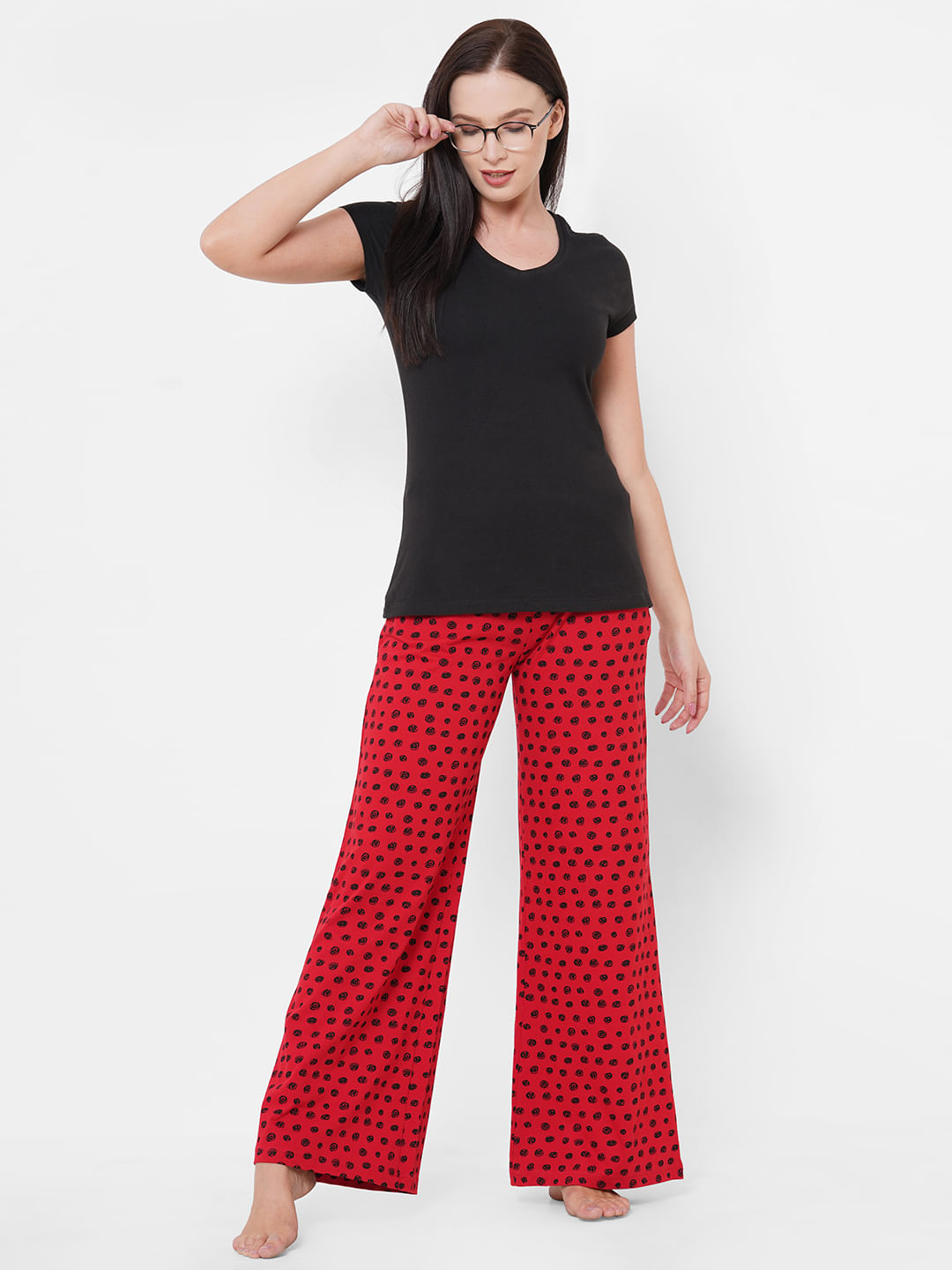 Womens polka dot online pyjamas