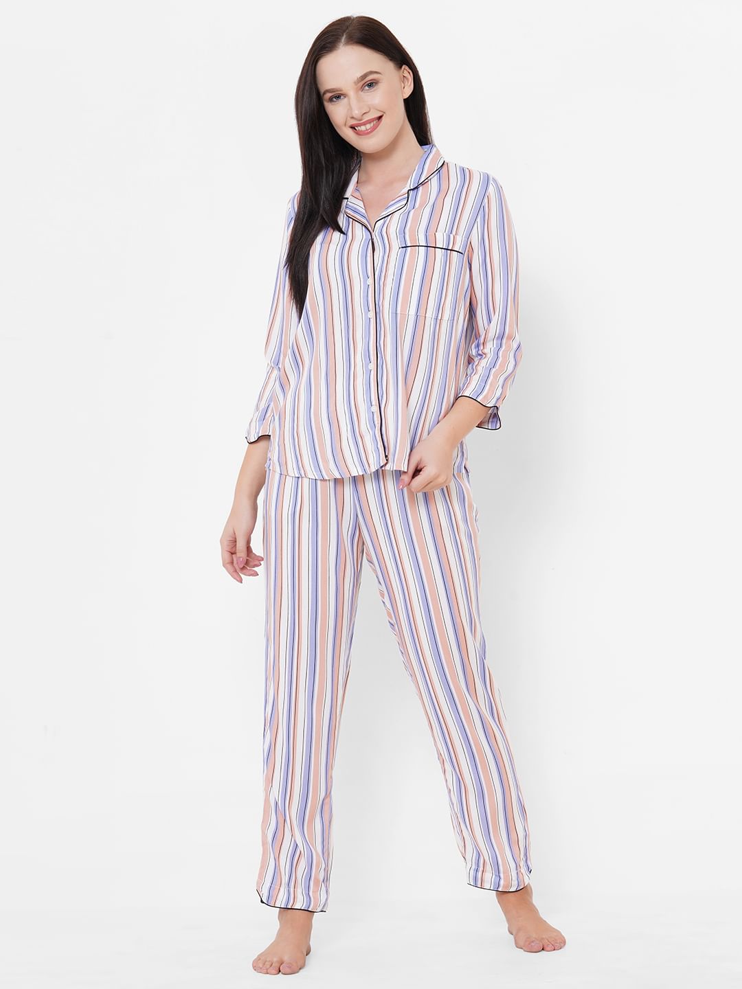 Our Classic Striped Pyjama Set is timeless and the perfect way to