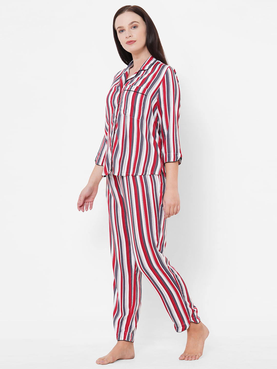 Our Classic Striped Pyjama Set is timeless and the perfect way to lull  yourself into dreamland