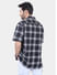 Black Checked Resort Collar Oversized Shirt