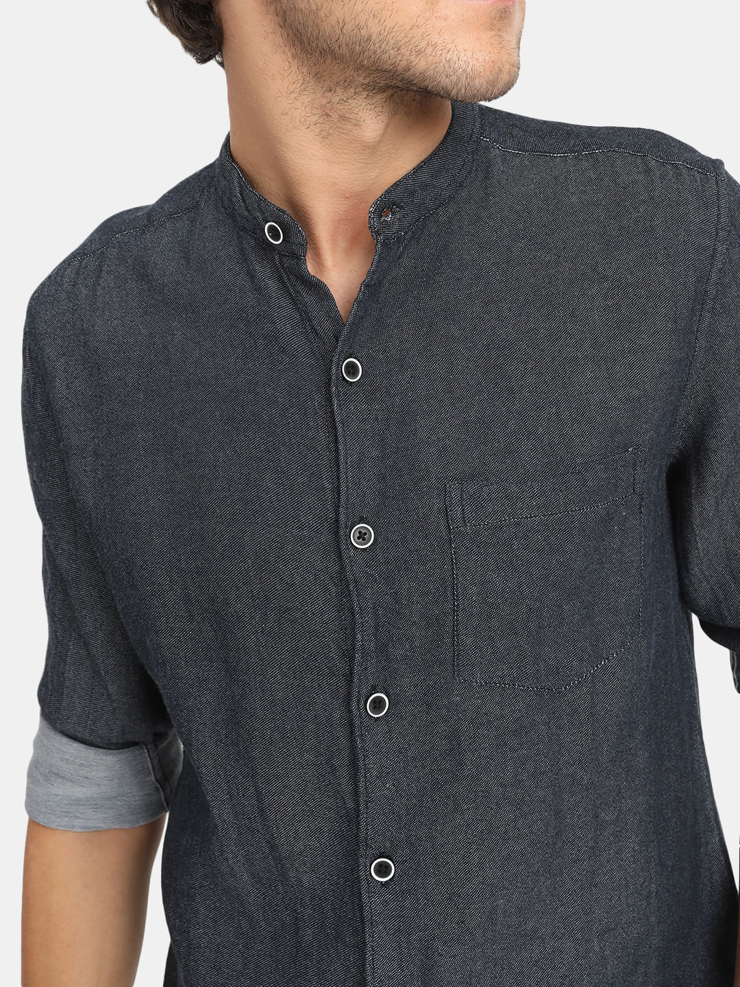 Buy Washed Denim Men's Jeans Shirt Online | Tistabene - Tistabene