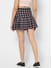 Black Checked Pleated Skirt