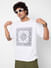 White Paisley Printed Oversized T-Shirt